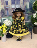 Honeysuckle Cutie - dress, hat, tights & shoes for Little Darling Doll or 33cm BJD