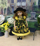 Honeysuckle Cutie - dress, hat, tights & shoes for Little Darling Doll or 33cm BJD