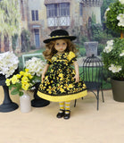 Honeysuckle Cutie - dress, hat, tights & shoes for Little Darling Doll or 33cm BJD