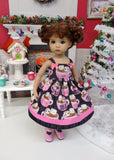 Hot Cocoa Cutie - dress, tights & shoes for Little Darling Doll or 33cm BJD