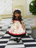 I Love Music - dress, hat, tights & shoes for Little Darling Doll