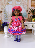 I Love You - dress, jacket, hat tights & shoes for Little Darling Doll
