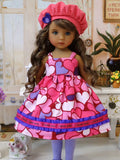 I Love You - dress, jacket, hat tights & shoes for Little Darling Doll