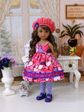 I Love You - dress, jacket, hat tights & shoes for Little Darling Doll