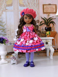 I Love You - dress, jacket, hat tights & shoes for Little Darling Doll