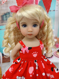 I Woof You - dress, socks & shoes for Little Darling Doll or 33cm BJD