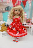 I Woof You - dress, socks & shoes for Little Darling Doll or 33cm BJD