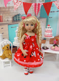 I Woof You - dress, socks & shoes for Little Darling Doll or 33cm BJD