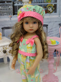 Ice Cream Cone - romper, hat & sandals for Little Darling Doll