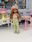 Ice Cream Cone - romper, hat & sandals for Little Darling Doll
