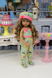 Ice Cream Cone - romper, hat & sandals for Little Darling Doll