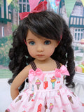Ice Cream Scoop - dress, tights & shoes for Little Darling Doll or 33cm BJD
