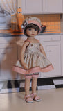 Ice Cream Sundae - babydoll top, bloomers, hat & sandals for Little Darling Doll