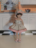 Ice Cream Sundae - babydoll top, bloomers, hat & sandals for Little Darling Doll