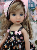 Ice Cream Sweets - dress, kerchief & sandals for Little Darling Doll or 33cm BJD