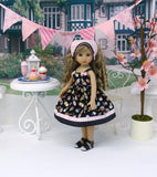 Ice Cream Sweets - dress, kerchief & sandals for Little Darling Doll or 33cm BJD