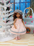 Ice Skate Princess - dress, hat, tights & shoes for Little Darling Doll or 33cm BJD