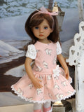 Ice Skater - dress, tights & shoes for Little Darling Doll or 33cm BJD