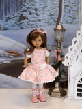 Ice Skater - dress, tights & shoes for Little Darling Doll or 33cm BJD