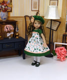 In Clover - dress, hat, tights & shoes for Little Darling Doll or 33cm BJD