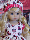 In Love - dress, hat, tights & shoes for Little Darling Doll