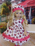 In Love - dress, hat, tights & shoes for Little Darling Doll