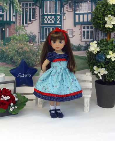 Independence Flag - dress, socks & shoes for Little Darling Doll or 33cm BJD