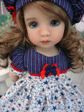 Independence Stars - dress, hat, tights & shoes for Little Darling Doll or 33cm BJD