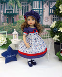 Independence Stars - dress, hat, tights & shoes for Little Darling Doll or 33cm BJD