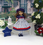 Independence Stars - dress, hat, tights & shoes for Little Darling Doll or 33cm BJD