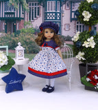 Independence Stars - dress, hat, tights & shoes for Little Darling Doll or 33cm BJD