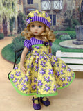 Intrigue Roses - dress, hat, tights & shoes for Little Darling Doll