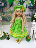 Irish Clover - dress, beret, tights & shoes for Little Darling Doll or 33cm BJD