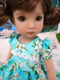 Island Gardenias - dress, socks & shoes for Little Darling Doll or other 33cm BJD
