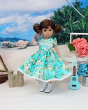 Island Gardenias - dress, socks & shoes for Little Darling Doll or other 33cm BJD