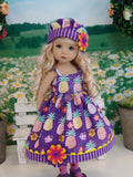 Island Pineapple - dress, hat, tights & shoes for Little Darling Doll