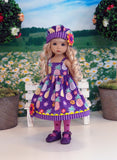 Island Pineapple - dress, hat, tights & shoes for Little Darling Doll