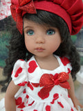 Je T'aime - dress, hat, tights & shoes for Little Darling Doll or 33cm BJD