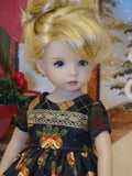 Jingle Bells - dress, tights & shoes for Little Darling Doll or 33cm BJD