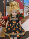 Jingle Bells - dress, tights & shoes for Little Darling Doll or 33cm BJD