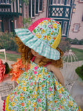 Joyful Spring - sundress, hat, tights & shoes for Little Darling Doll or 33cm BJD