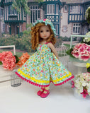 Joyful Spring - sundress, hat, tights & shoes for Little Darling Doll or 33cm BJD