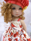 Joyous Holidays - dress, hat, tights & shoes for Little Darling Doll or 33cm BJD