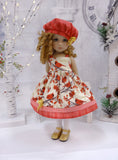 Joyous Holidays - dress, hat, tights & shoes for Little Darling Doll or 33cm BJD