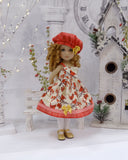 Joyous Holidays - dress, hat, tights & shoes for Little Darling Doll or 33cm BJD