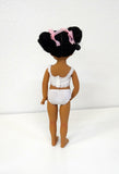 Kitty Wig in Black - for Little Darling dolls