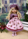 Lady Moon Rose - dress, hat, socks & shoes for Little Darling Doll or 33cm BJD