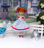 Ladybug Picnic - dress, socks & shoes for Little Darling Doll or 33cm BJD
