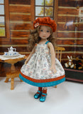 Land of Koalas - dress, hat, socks & shoes for Little Darling Doll or 33cm BJD