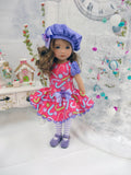 Land of Sweets - dress, beret, tights & shoes for Little Darling Doll or other 33cm BJD